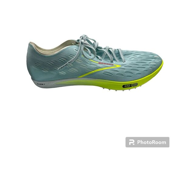 Brooks Unisex Speed Neutral ELMN8 7 Track Shoes  Size 12M New In Blue‎ Glow - Picture 4 of 11